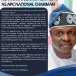 Idah Federal Constituency Leading Aspirant Draws Support for Prof Nentawe Yilwatda as APC National Chairman