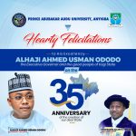 PAAU Management Congratulates Kogi on 35th Anniversary, Commends Ododo