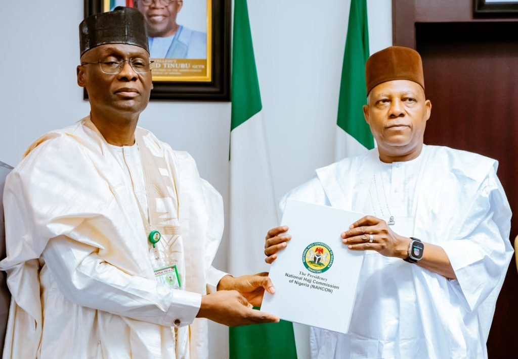 Kashim Shettima receives 2026 Hajj report from NAHCON Chairman Ismail Abba Yusuf