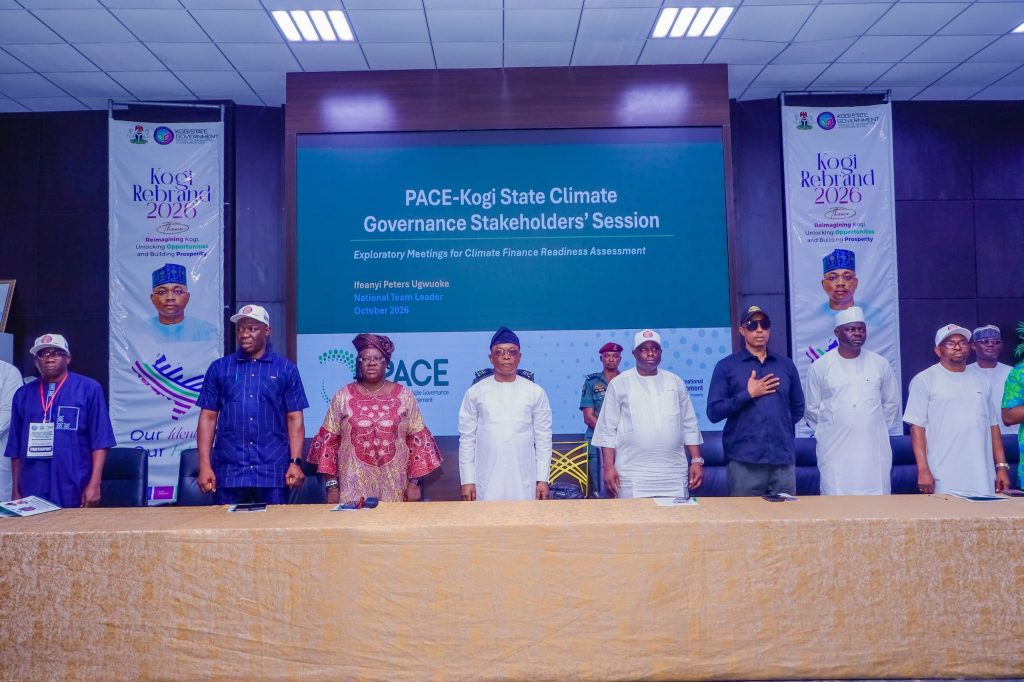 Joel Salifu represents Governor Ododo at Kogi climate finance readiness assessment in Lokoja.